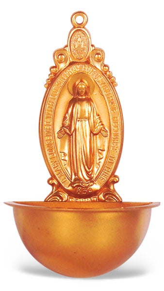 Miraculous Medal Holy Water Font