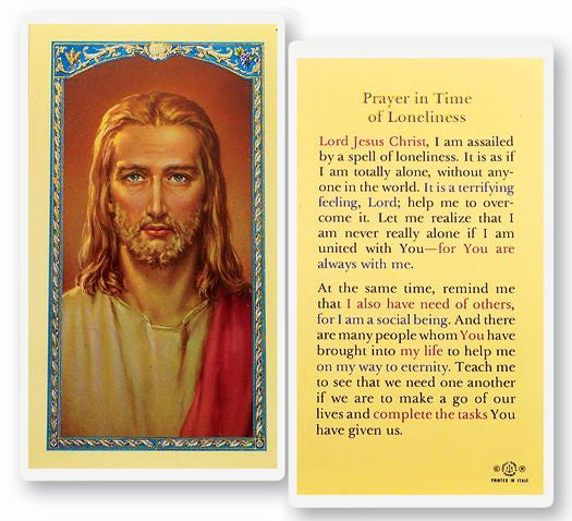 Prayer in Time of Loneliness Holy Card