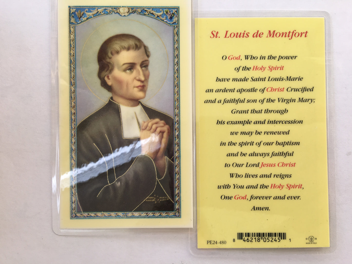 St. Louis de Montfort - Holy Card