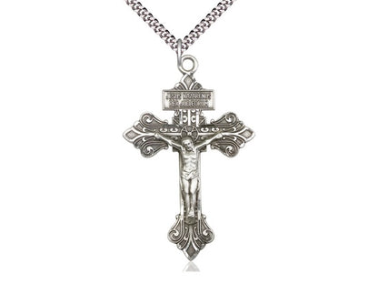 Pardon Crucifix Sterling Silver Medal on Chain