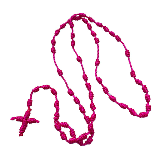 Rosary - Rope PINK  18"