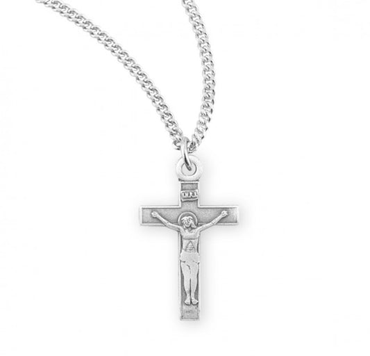 Small Sterling Silver Crucifix Necklace