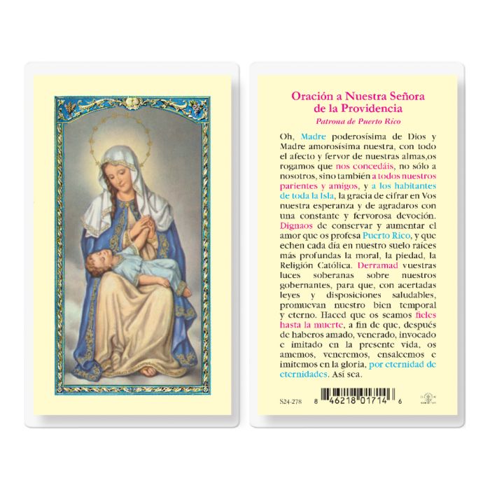 Oracion a Nuestra Senora de la Providencia Holy Card