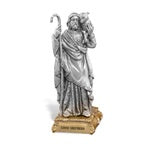 The Good Shepherd pewter statue