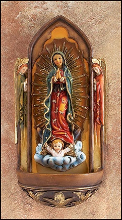 Our Lady Of Guadalupe - 8" Holy Water Font