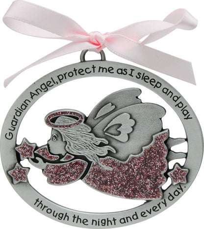 Guardian Angel Crib Medal (Blue or Pink)