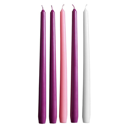 Advent Taper 5-Candle Set - 12"