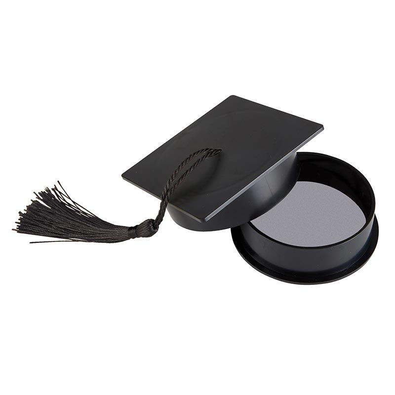 Plastic Graduation Cap - White & Black