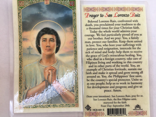 St. Lorenzo Ruiz Holy Card