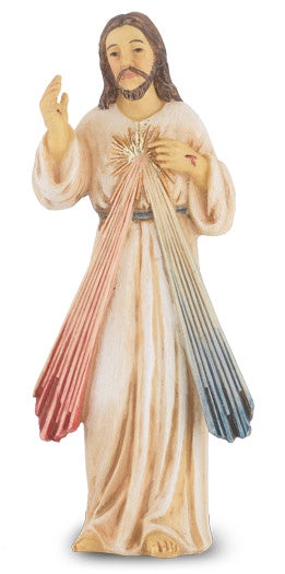 Divine Mercy 4"  Statue with Holy Card