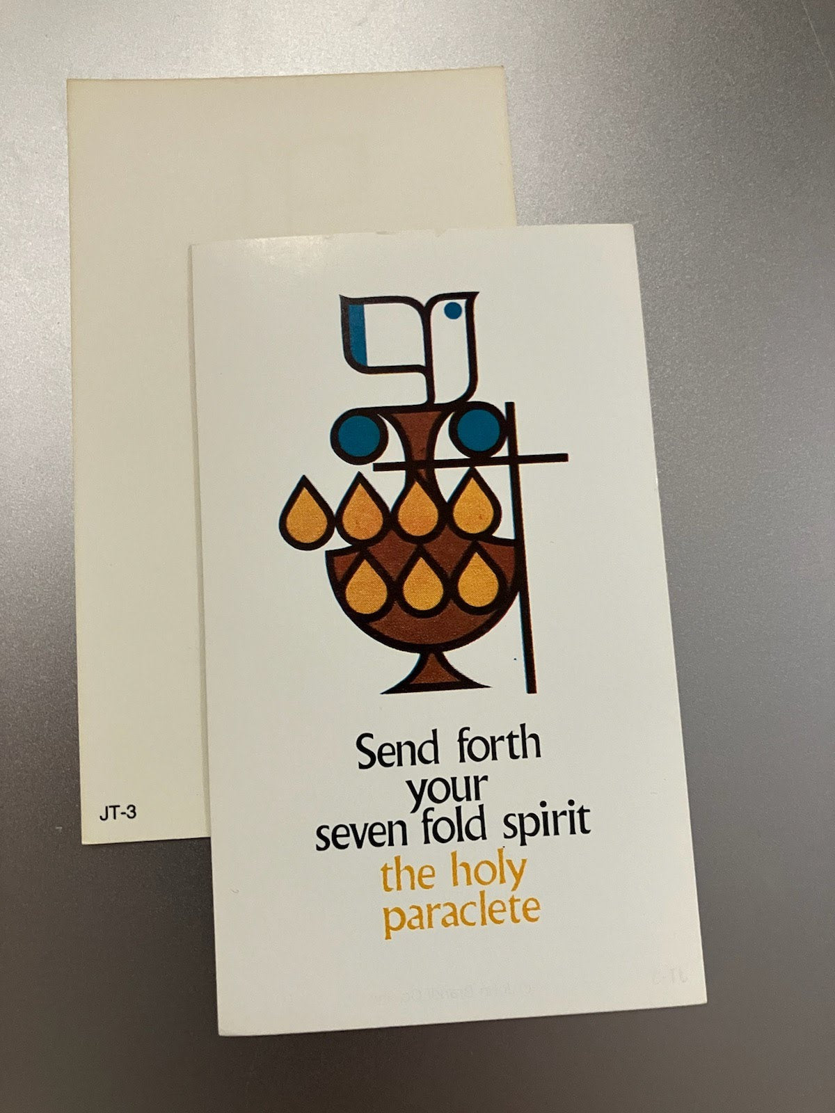 Send Forth Your Seven Fold Spirit - The Holy Paraclete Holy Card