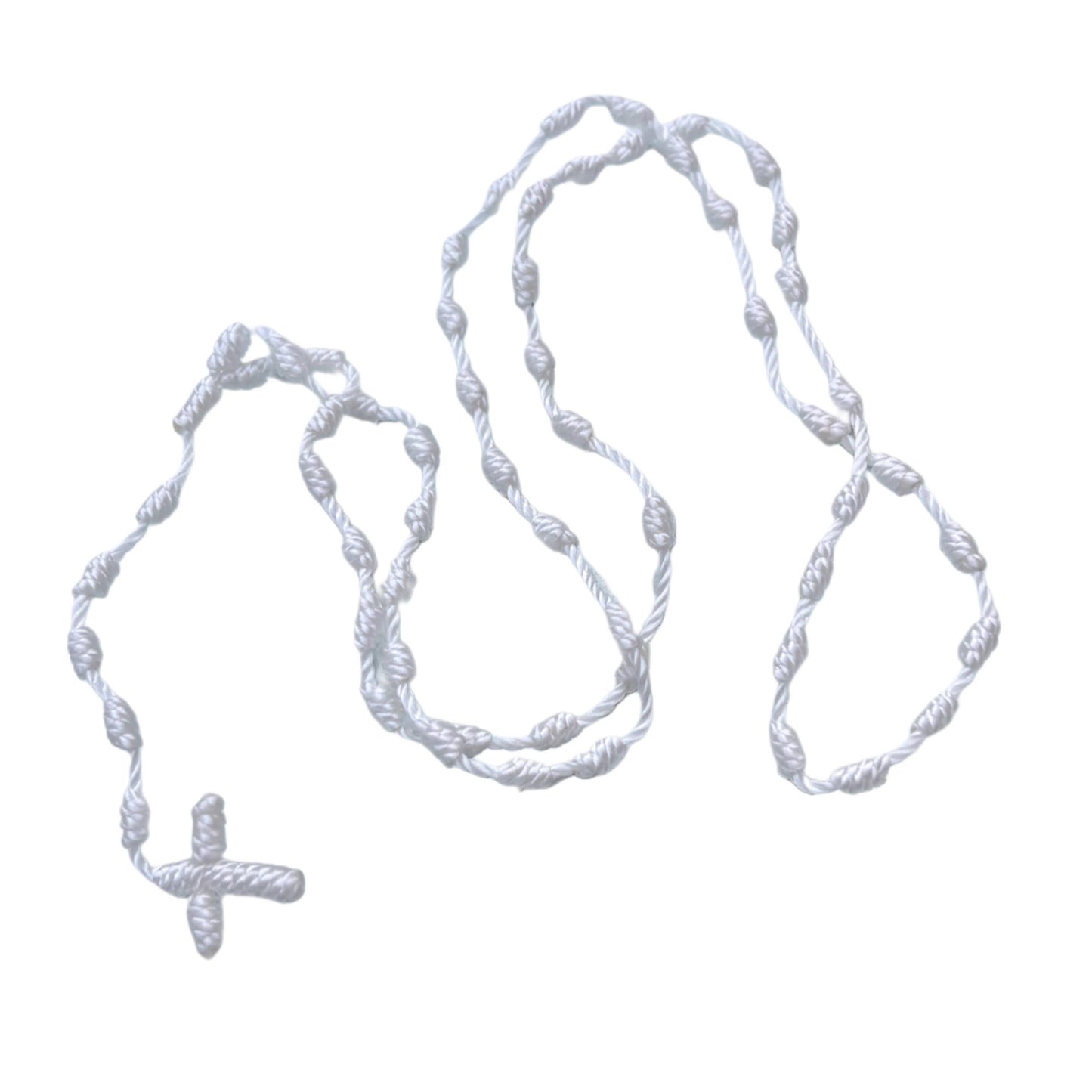 Rosary - Rope WHITE   18"