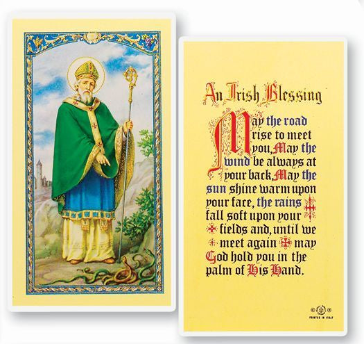 St. Patrick - An Irish Blessing Holy Card