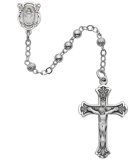 4mm Sterling Silver Rosary