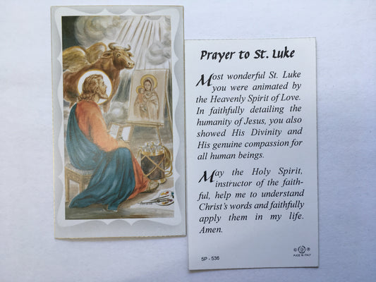 St. Luke - Holy Card