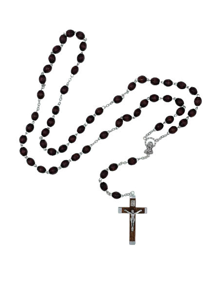 Wooden Rosary with Oval Beads (Color Variants)