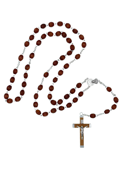 Wooden Rosary with Oval Beads (Color Variants)