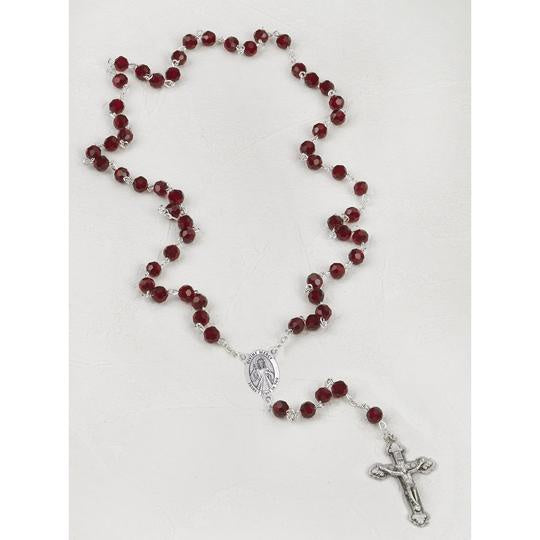 Divine Mercy Red Crystal Rosary