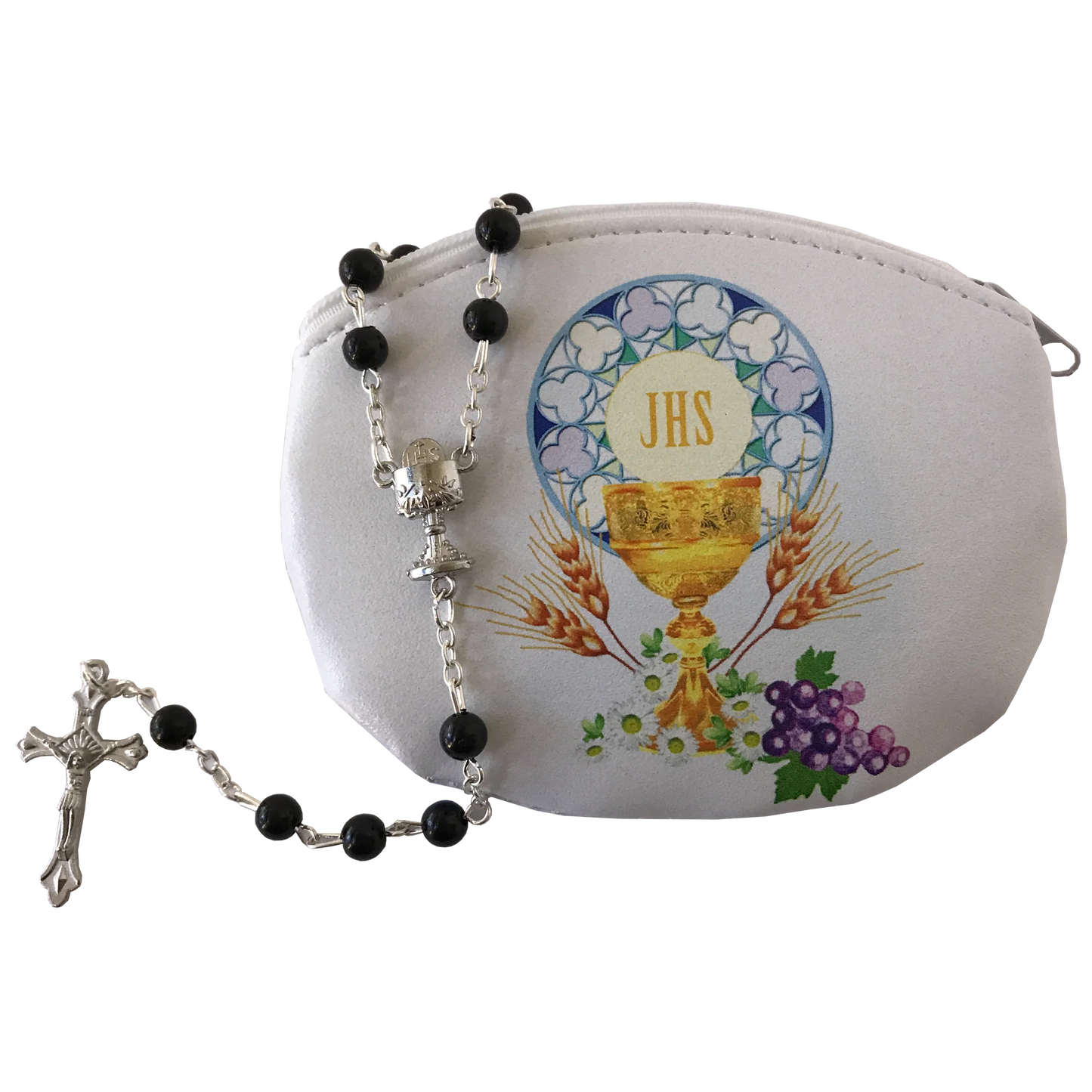 First Communion Rosary & Pouch Set