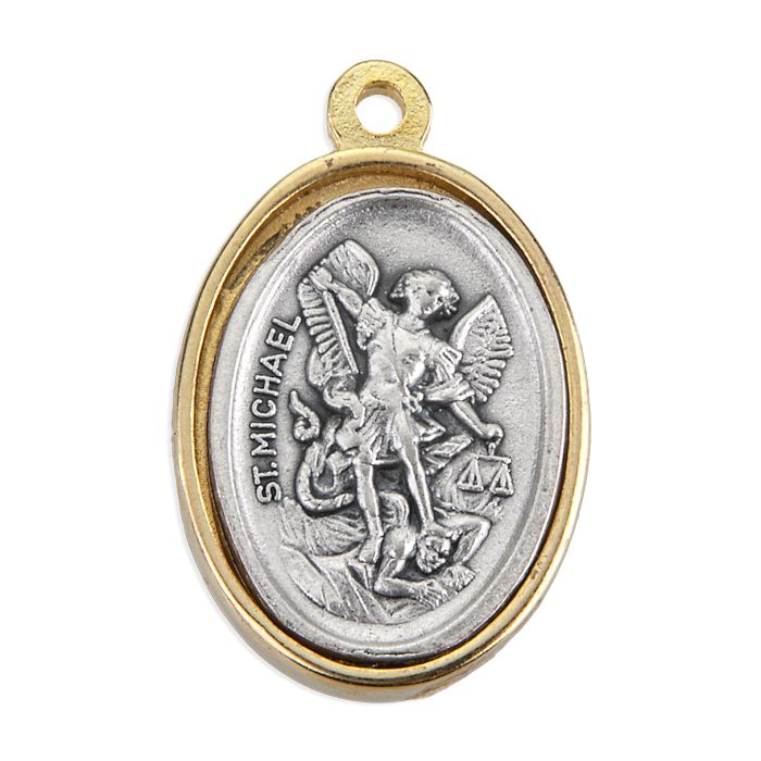 St. Michael Medal Two-tone Medal - 1"
