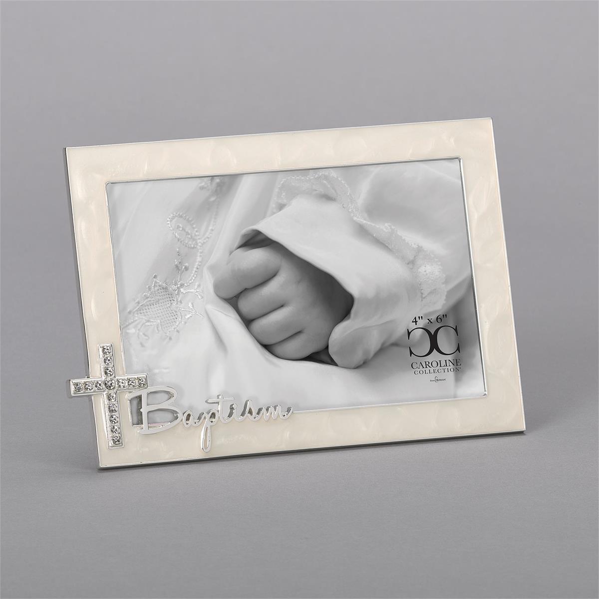 Pearl-tone Enamel Horizontal All Ages Baptism Frame - 4.75"