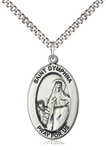 St. Dymphna, Sterling Silver Medal - 11032