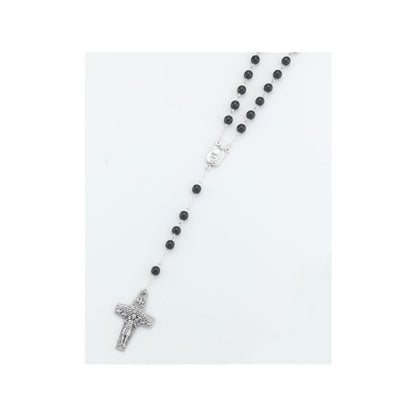 Pope Francis Commemorative Rosary, 6mm Black Beads