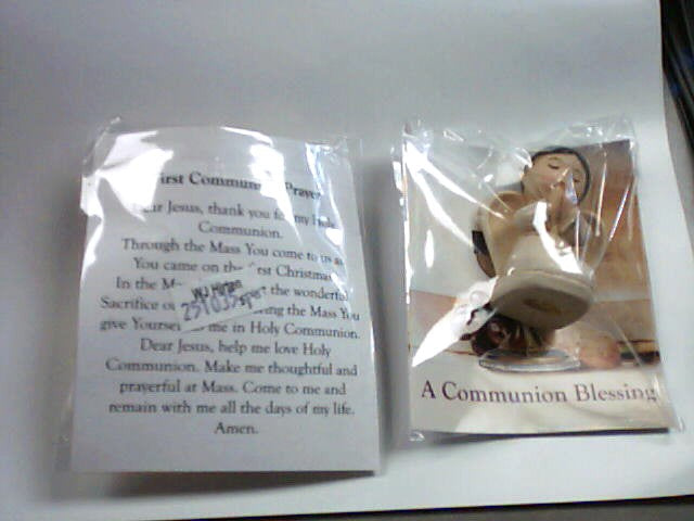 First Communion Praying Angel  with Prayer card