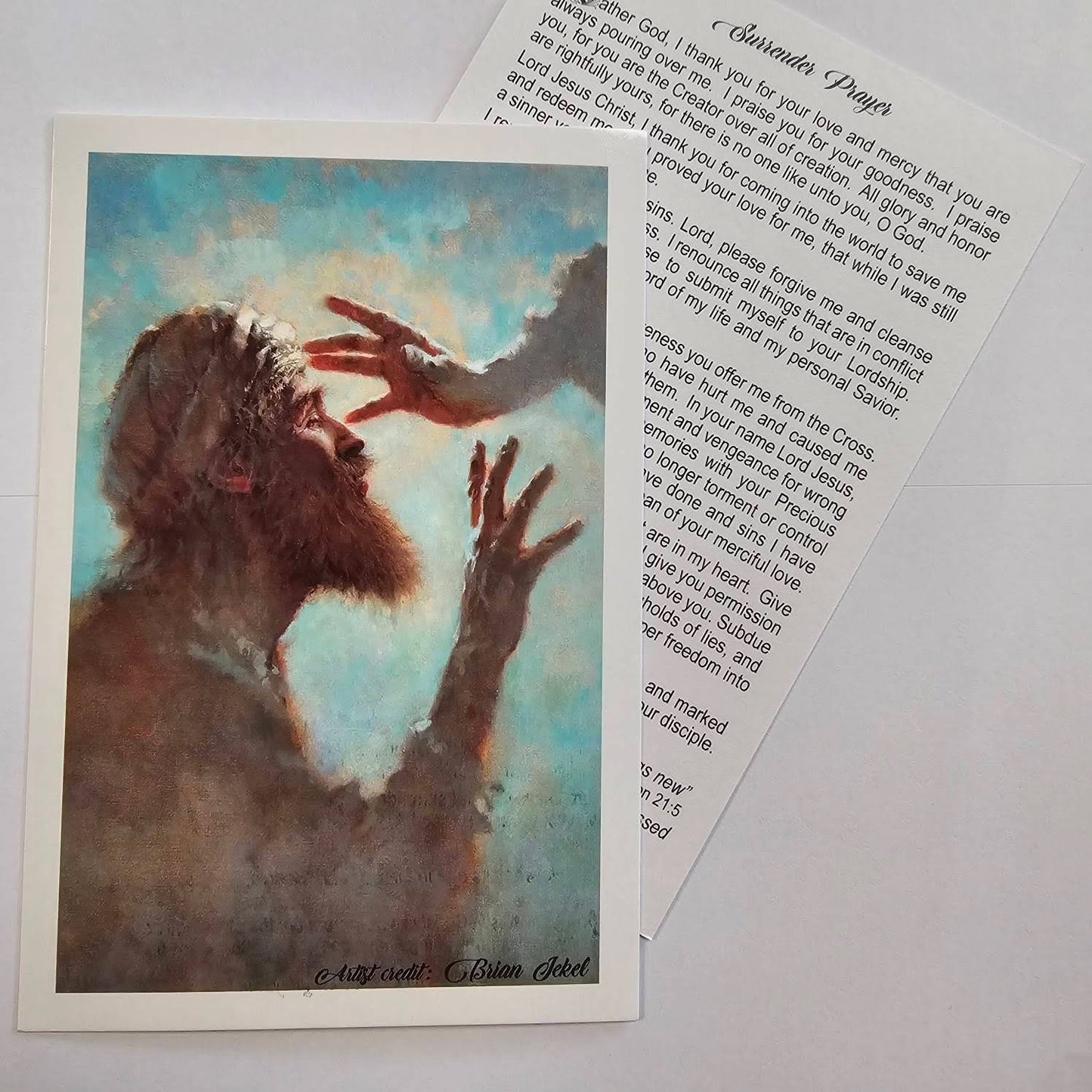 Surrender Prayer - Holy Card
