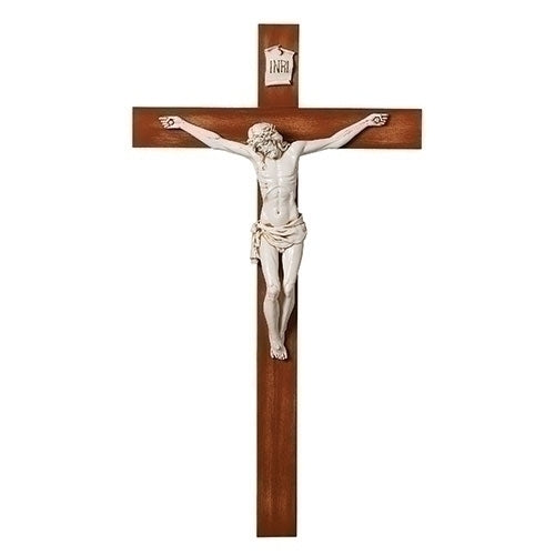 Fontanini, Wooden Crucifix with Resin Corpus - 40"