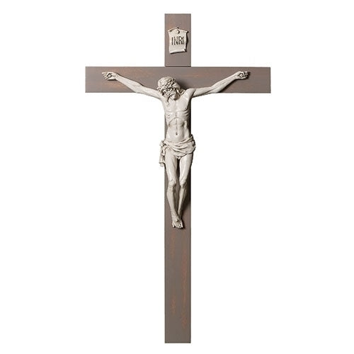 Fontanini, Wooden Crucifix with Resin Corpus - 40"
