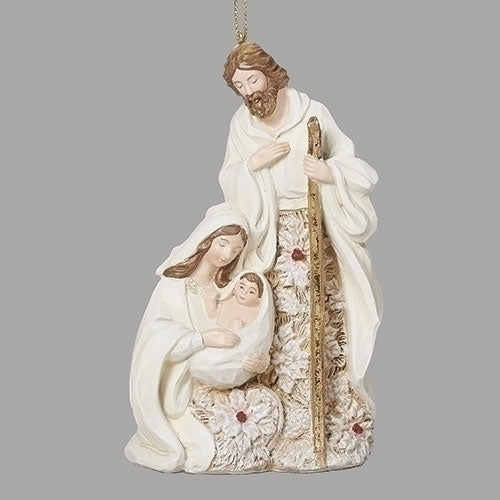 HOLY FAMILY ORNAMENT POINSETTIA PATTERN