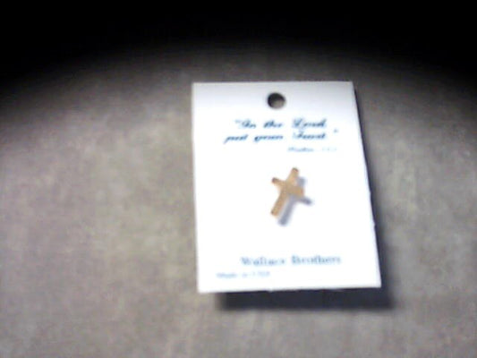 Small Gold Cross Lapel Pin