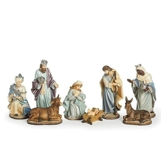 10" Painted Nativity Scene