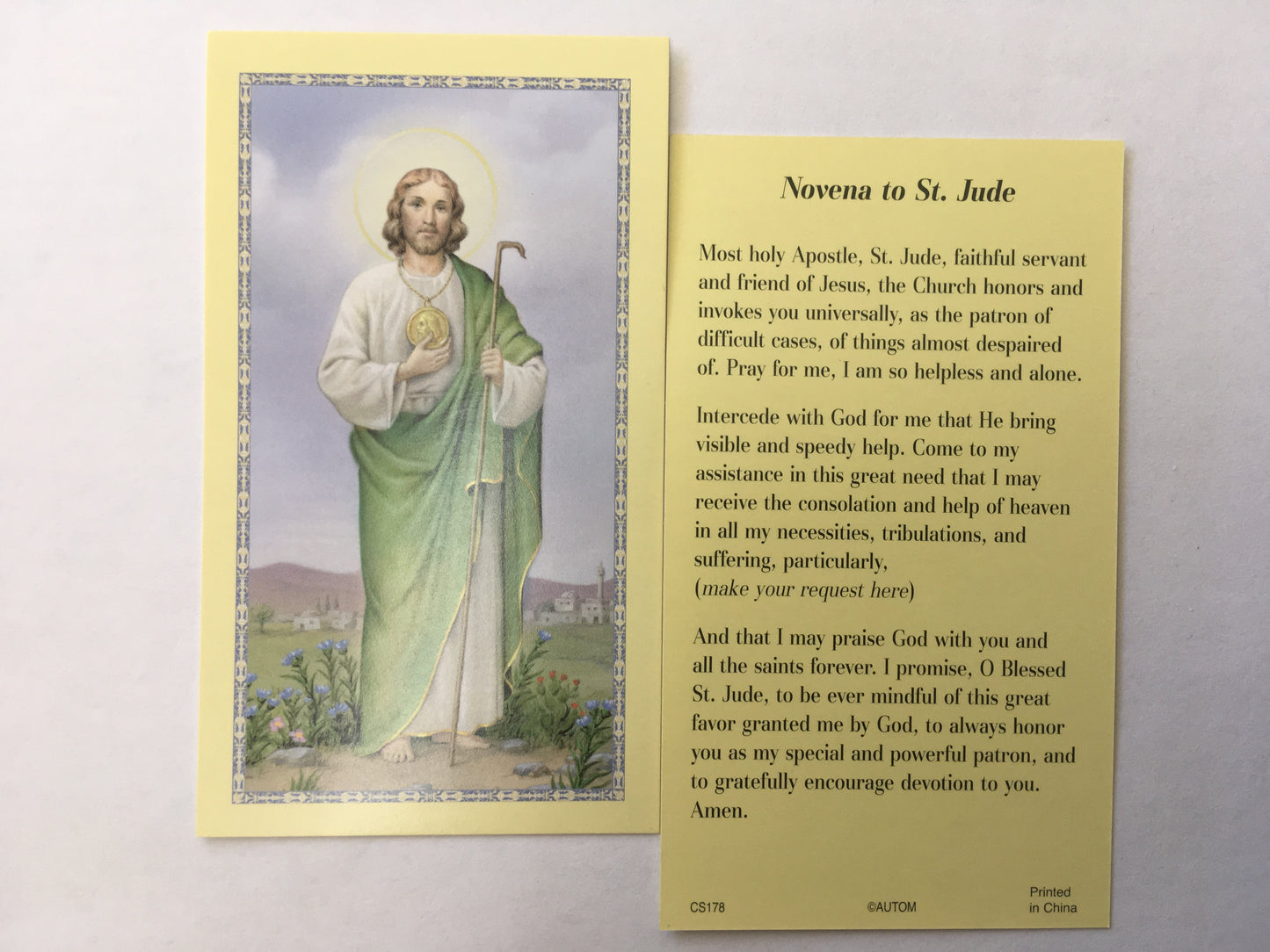 St. Jude - Novena - Holy Card