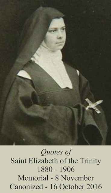 St. Elizabeth of the Trinity Holy Card