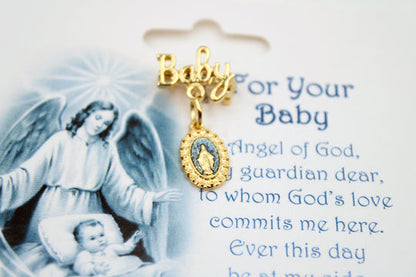 Baby Miraculous Medal Pin