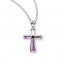 Cross pendant in pink zircon