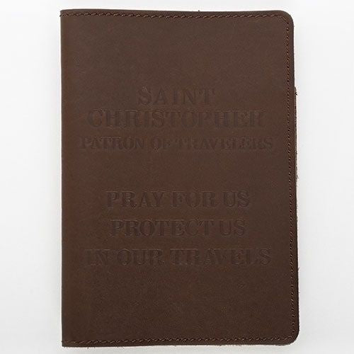 St. Christopher Leather Passport Cover