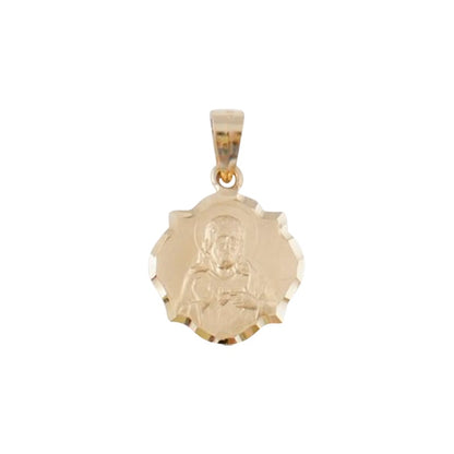 14kt Gold Scapular Medal of Sacred Heart of Jesus and Our Lady of Mt. Carmel