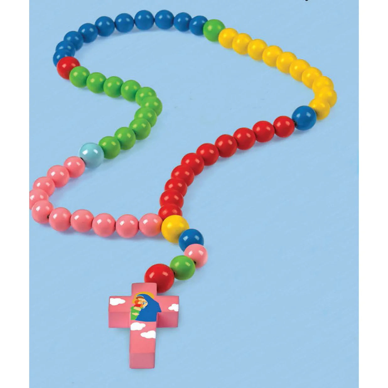 My First Rosary Multicolored Wood Beads for Kids