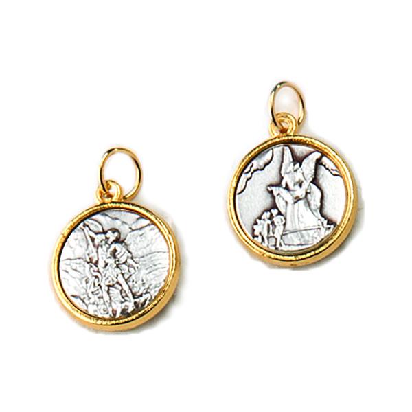 St. Michael and Guardian Angel Double Sided Medal - 1/2"