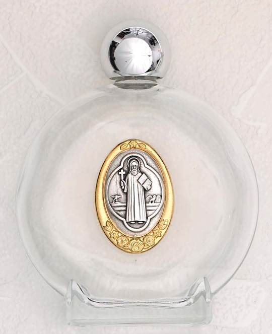 St. Benedict Holy Water Glass Bottle