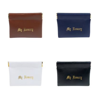 Vinyl Leatherette Squeeze Rosary Case