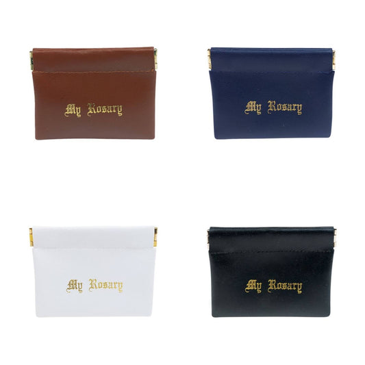 Vinyl Leatherette Squeeze Rosary Case