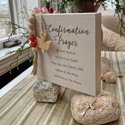 Confirmation Prayer Fabric Plaque - 6"