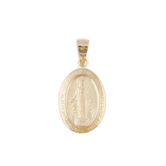 14 Kt Gold Oval Miraculous Medal