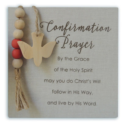 Confirmation Prayer Fabric Plaque - 6"