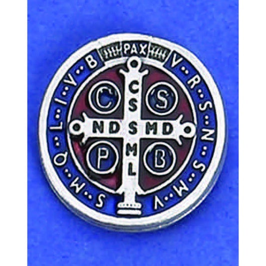 St. Benedict Blue Enamel Lapel Pin