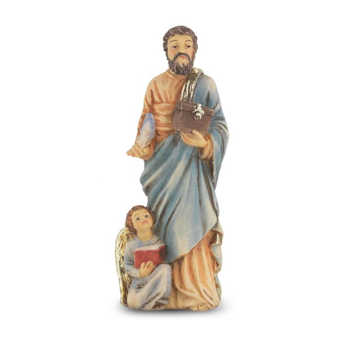 Saint Matthew 4" Statue with Holy Card